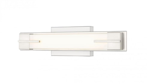 Z-Lite Chase 1 Light Vanity in Brushed Nickel Finish Model: 4100-18W-BN-LED