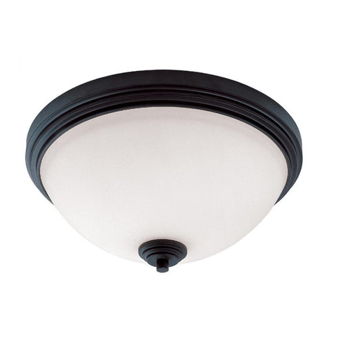Z-Lite Chelsey 3 Light Flush Mount in Bronze Finish Model: 314F3-BRZ
