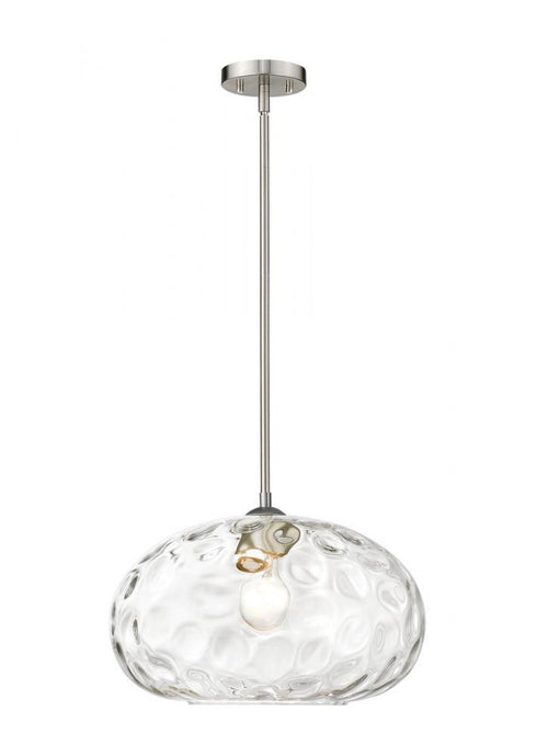 Z-Lite Chloe 1 Light Pendant in Brushed Nickel Finish Model: 490P14-BN