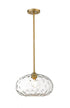 Z-Lite Chloe 1 Light Pendant in Brushed Nickel Finish Model: 490P14-BN