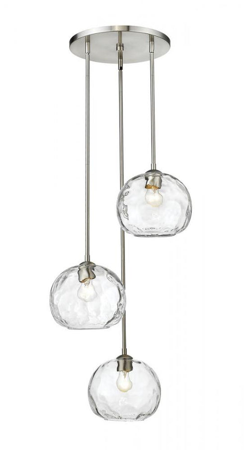 Z-Lite Chloe 3 Light Chandelier in Brushed Nickel Finish Model: 490P10-3R-BN
