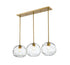 Z-Lite Chloe 3 Light Linear Chandelier in Brushed Nickel Finish Model: 490P10-3L-BN