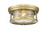 Z-Lite Clarion 2 Light Flush Mount in Brushed Nickel Finish Model: 493F2-BN