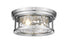 Z-Lite Clarion 2 Light Flush Mount in Brushed Nickel Finish Model: 493F2-BN