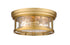 Z-Lite Clarion 2 Light Flush Mount in Brushed Nickel Finish Model: 493F2-BN