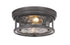 Z-Lite Clarion 2 Light Flush Mount in Brushed Nickel Finish Model: 493F2-BN