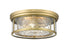 Z-Lite Clarion 3 Light Flush Mount in Brushed Nickel Finish Model: 493F3-BN