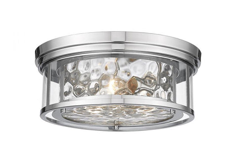 Z-Lite Clarion 3 Light Flush Mount in Brushed Nickel Finish Model: 493F3-BN