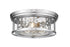 Z-Lite Clarion 3 Light Flush Mount in Brushed Nickel Finish Model: 493F3-BN