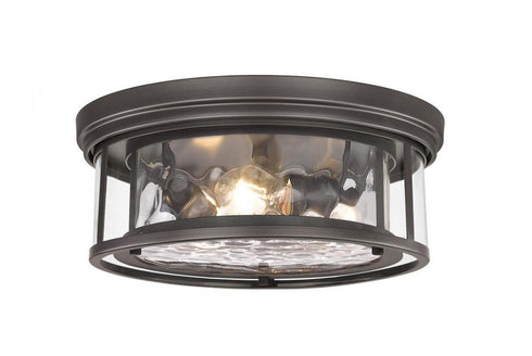 Z-Lite Clarion 3 Light Flush Mount in Brushed Nickel Finish Model: 493F3-BN