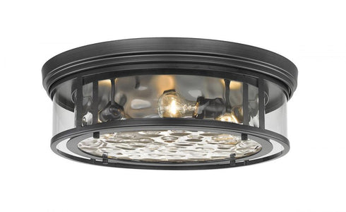 Z-Lite Clarion 4 Light Flush Mount in Brushed Nickel Finish Model: 493F4-BN