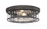 Z-Lite Clarion 4 Light Flush Mount in Brushed Nickel Finish Model: 493F4-BN