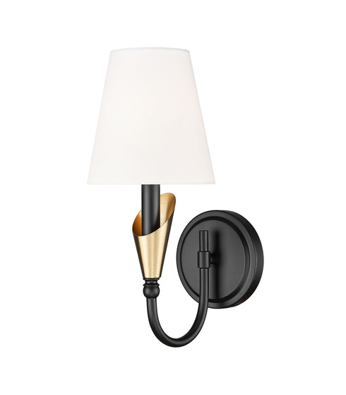 Z-Lite Claudelle 1 Light Wall Sconce in Matte Black Finish Model: 4014-1S-MB
