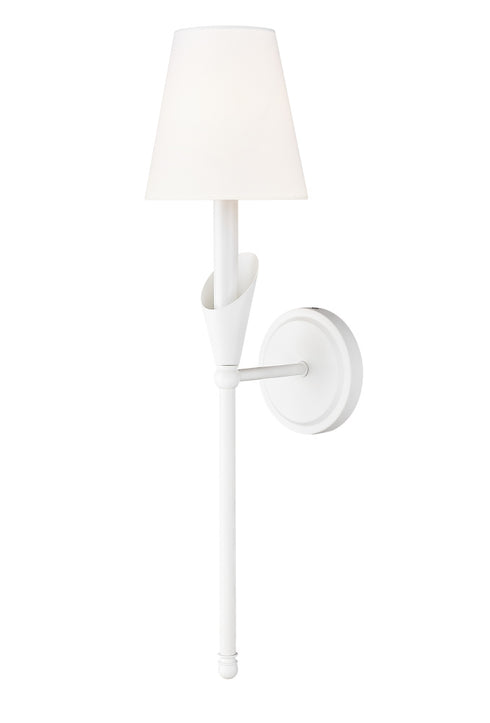 Z-Lite Claudelle 1 Light Wall Sconce in Matte Black Finish Model: 4014-1SA-MB