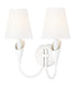 Z-Lite Claudelle 2 Light Wall Sconce in Matte Black Finish Model: 4014-2S-MB