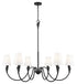 Z-Lite Claudelle 6 Light Chandelier in Matte Black Finish Model: 4014-46MB
