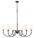 Z-Lite Claudelle 6 Light Chandelier in Matte Black Finish Model: 4014-46MB