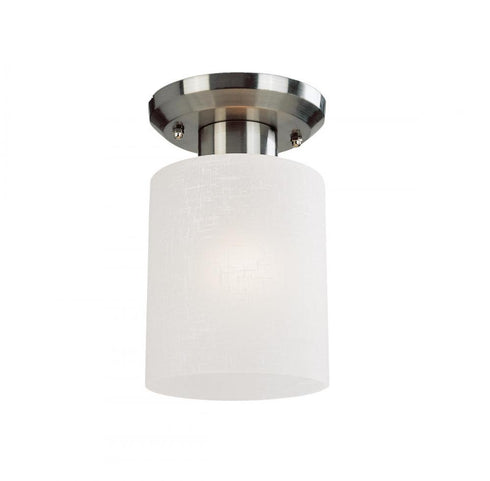 Z-Lite Cobalt 1 Light Flush Mount in Brushed Nickel Finish Model: 152F-1