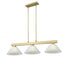 Z-Lite Cobalt 3 Light Billiard in Brushed Nickel Finish Model: 152BN-AMO14