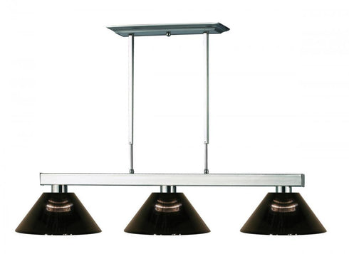 Z-Lite Cobalt 3 Light Billiard in Brushed Nickel Finish Model: 152BN-ARDB