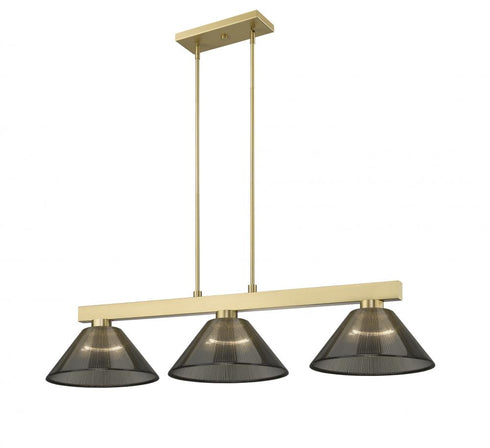 Z-Lite Cobalt 3 Light Billiard in Brushed Nickel Finish Model: 152BN-ARDB