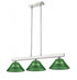 Z-Lite Cobalt 3 Light Billiard in Brushed Nickel Finish Model: 152BN-ARDB