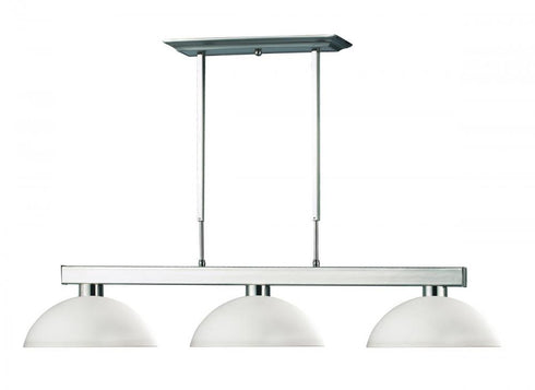Z-Lite Cobalt 3 Light Billiard in Brushed Nickel Finish Model: 152BN-DMO14