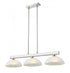 Z-Lite Cobalt 3 Light Billiard in Brushed Nickel Finish Model: 152BN-DMO14