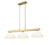 Z-Lite Cobalt 3 Light Billiard in Brushed Nickel Finish Model: 152BN-PGR