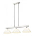 Z-Lite Cobalt 3 Light Billiard in Brushed Nickel Finish Model: 152BN-PGR