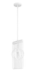 Z-Lite Contour 1 Light Pendant in White Finish Model: 801MP-WH