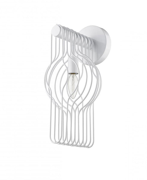 Z-Lite Contour 1 Light Wall Sconce in White Finish Model: 801-1S-WH
