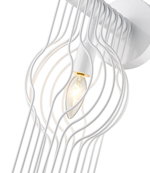 Z-Lite Contour 1 Light Wall Sconce in White Finish Model: 801-1S-WH
