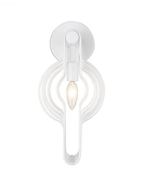 Z-Lite Contour 1 Light Wall Sconce in White Finish Model: 801-1S-WH