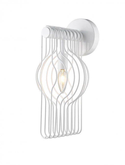 Z-Lite Contour 1 Light Wall Sconce in White Finish Model: 801-1S-WH