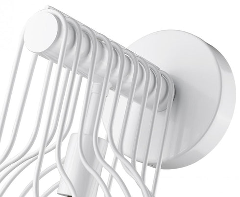 Z-Lite Contour 1 Light Wall Sconce in White Finish Model: 801-1SL-WH