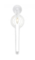 Z-Lite Contour 1 Light Wall Sconce in White Finish Model: 801-1SL-WH