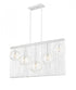 Z-Lite Contour 5 Light Linear Chandelier in White Finish Model: 801-5L-WH