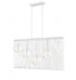 Z-Lite Contour 5 Light Linear Chandelier in White Finish Model: 801-5L-WH