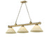 Z-Lite Cordon 3 Light Billiard in Brushed Nickel Finish Model: 2306-3BN-AMO14