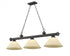 Z-Lite Cordon 3 Light Billiard in Brushed Nickel Finish Model: 2306-3BN-AMO14