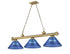 Z-Lite Cordon 3 Light Billiard in Brushed Nickel Finish Model: 2306-3BN-ARBG