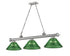 Z-Lite Cordon 3 Light Billiard in Brushed Nickel Finish Model: 2306-3BN-ARBG