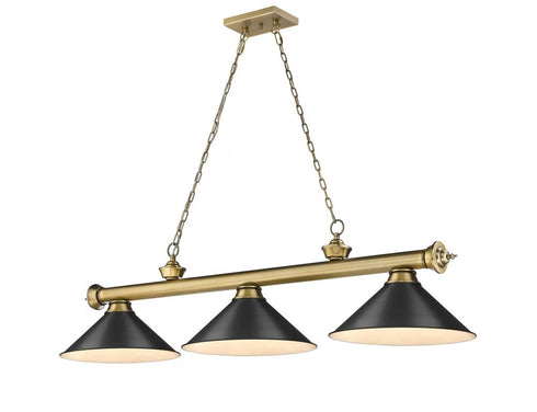 Z-Lite Cordon 3 Light Billiard in Brushed Nickel Finish Model: 2306-3BN-BN15