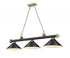 Z-Lite Cordon 3 Light Billiard in Brushed Nickel Finish Model: 2306-3BN-BN15