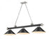 Z-Lite Cordon 3 Light Billiard in Brushed Nickel Finish Model: 2306-3BN-BN15