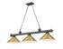 Z-Lite Cordon 3 Light Billiard in Brushed Nickel Finish Model: 2306-3BN-BN15