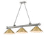 Z-Lite Cordon 3 Light Billiard in Brushed Nickel Finish Model: 2306-3BN-BN15