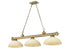 Z-Lite Cordon 3 Light Billiard in Brushed Nickel Finish Model: 2306-3BN-DMO14