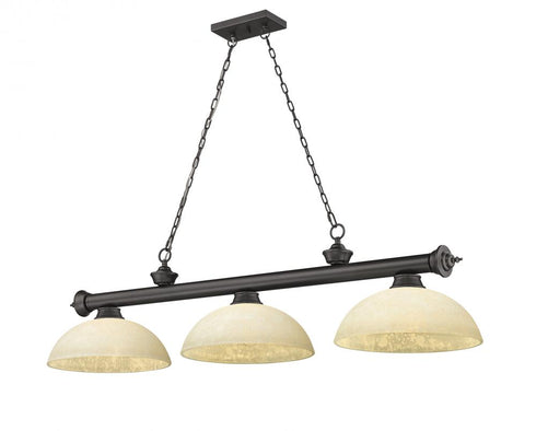 Z-Lite Cordon 3 Light Billiard in Brushed Nickel Finish Model: 2306-3BN-DMO14